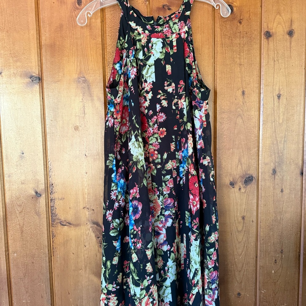 Betsey Johnson Floral Sleeveless Chiffon Dress